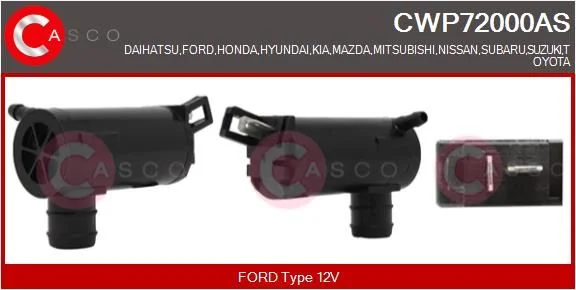 Vandens siurblys, priekinio stiklo plovimas CASCO CWP72000AS