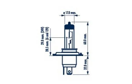 Lâmpada, farol de busca NARVA 482203000