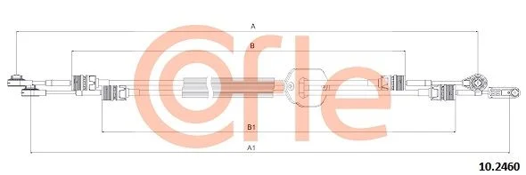 Cable Pull, manual transmission COFLE 10.2460
