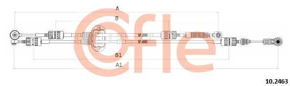 Cable Pull, manual transmission COFLE 10.2463