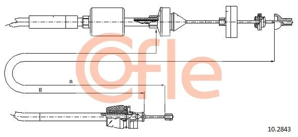 Cable Pull, clutch control COFLE 10.2843