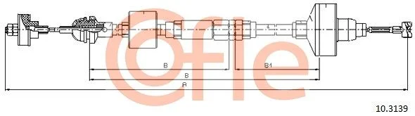 Cable Pull, clutch control COFLE 10.3139