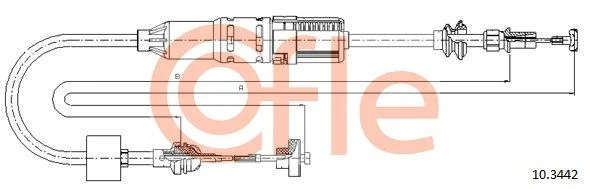 Cable Pull, clutch control COFLE 10.3442