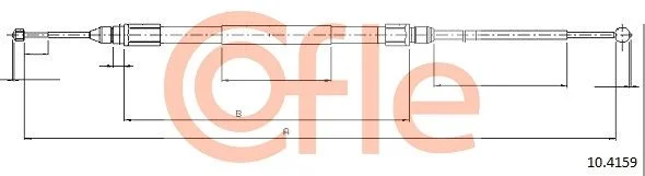 Cable Pull, parking brake COFLE 10.4159
