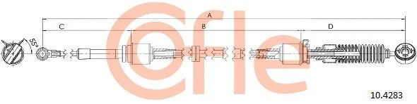 Cable Pull, manual transmission COFLE 10.4283