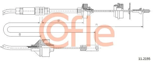Cable Pull, clutch control COFLE 11.2195