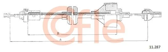 Cable Pull, clutch control COFLE 11.287
