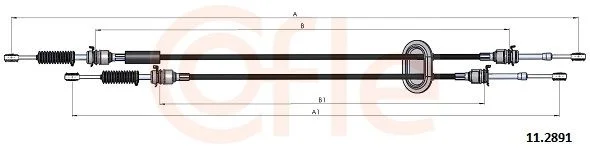 Cable Pull, manual transmission COFLE 11.2891