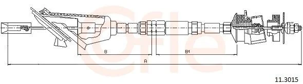 Cable Pull, clutch control COFLE 11.3015