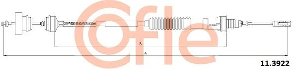 Cable Pull, clutch control COFLE 11.3922