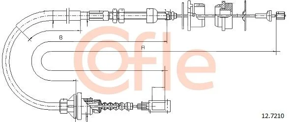 Cable Pull, clutch control COFLE 12.7210
