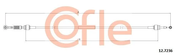 Cable Pull, manual transmission COFLE 12.7236