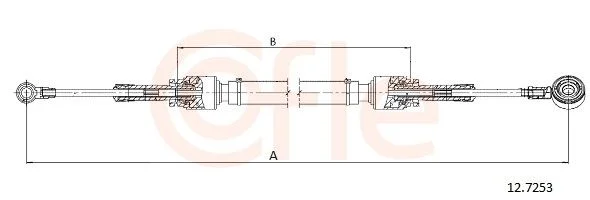 Cable Pull, manual transmission COFLE 12.7253