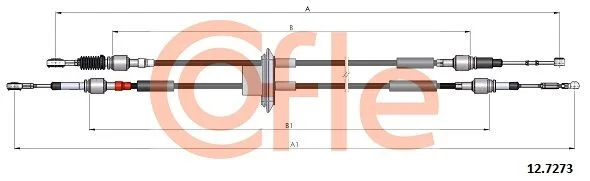 Cable Pull, manual transmission COFLE 12.7273