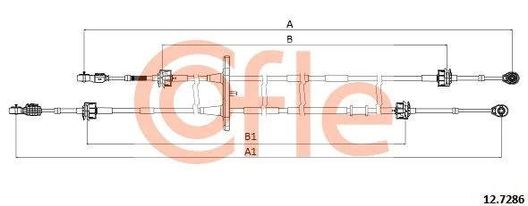 Cable Pull, manual transmission COFLE 12.7286