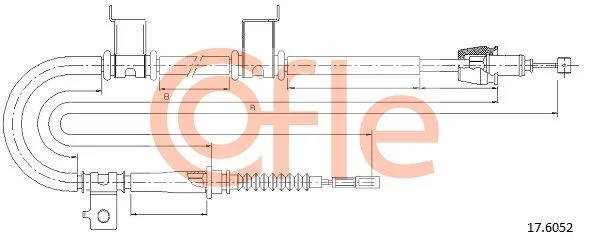 Cable Pull, parking brake COFLE 17.6052