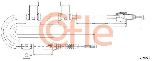Cable Pull, parking brake COFLE 17.6053