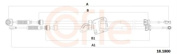 Cable Pull, manual transmission COFLE 18.1800