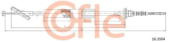 Cable Pull, clutch control COFLE 18.3504