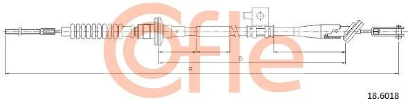 Cable Pull, clutch control COFLE 18.6018