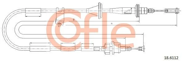 Cable Pull, clutch control COFLE 18.6112