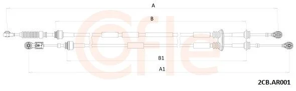 Cable Pull, manual transmission COFLE 2CB.AR001
