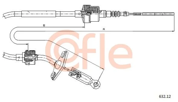 Cable Pull, clutch control COFLE 632.12