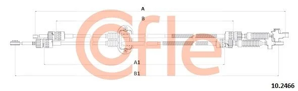 Cable Pull, manual transmission COFLE 92.10.2466