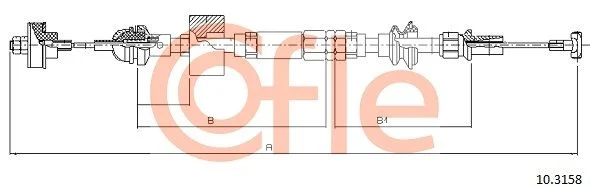 Cable Pull, clutch control COFLE 92.10.3158