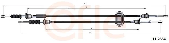 Cable Pull, manual transmission COFLE 92.11.2884