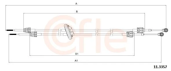 Cable Pull, manual transmission COFLE 92.11.3357