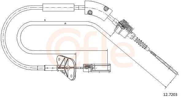 Cable Pull, clutch control COFLE 92.12.7203