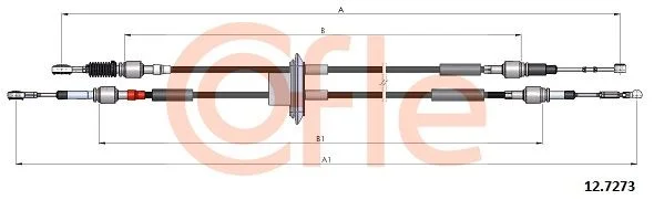 Cable Pull, manual transmission COFLE 92.12.7273
