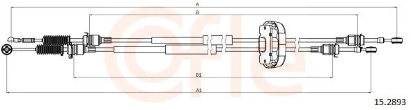 Cable Pull, manual transmission COFLE 92.15.2893
