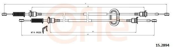Cable Pull, manual transmission COFLE 92.15.2894