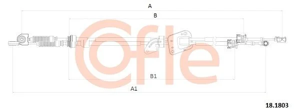 Cable Pull, manual transmission COFLE 92.18.1803