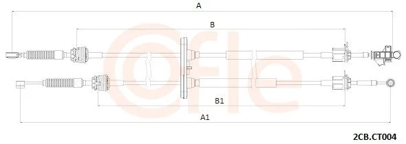 Cable Pull, manual transmission COFLE 92.2CB.CT004