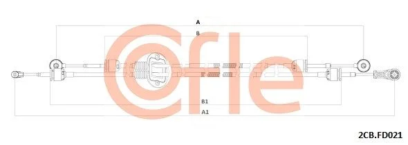 Cable Pull, manual transmission COFLE 92.2CB.FD021