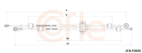 Cable Pull, manual transmission COFLE 92.2CB.FD026
