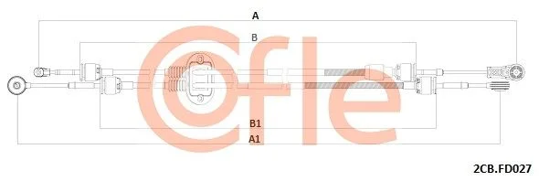 Cable Pull, manual transmission COFLE 92.2CB.FD027