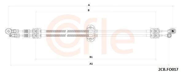 Cable Pull, manual transmission COFLE 92.2CB.FO017