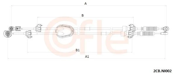 Cable Pull, manual transmission COFLE 92.2CB.NI002
