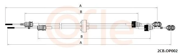 Cable Pull, manual transmission COFLE 92.2CB.OP002