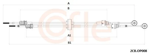 Cable Pull, manual transmission COFLE 92.2CB.OP008