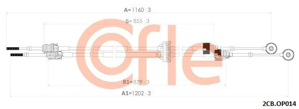 Cable Pull, manual transmission COFLE 92.2CB.OP014
