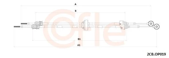 Cable Pull, manual transmission COFLE 92.2CB.OP019