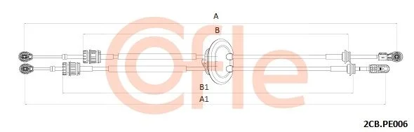 Cable Pull, manual transmission COFLE 92.2CB.PE006