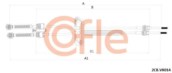 Cable Pull, manual transmission COFLE 92.2CB.VK014