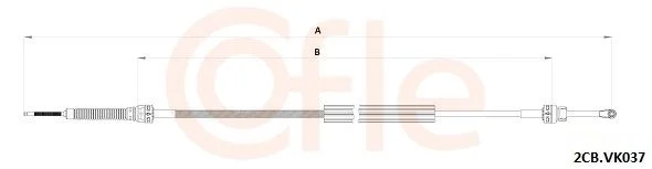 Cable Pull, manual transmission COFLE 92.2CB.VK037