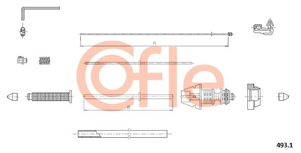 Accelerator Cable COFLE 92.493.1